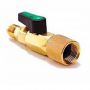 Conector Valvula Bola 1/4H x 5/16M Sae Llave Paso Gas Refrigerante