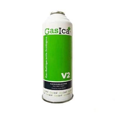 1 Botella Gas Ecologico Gasica V2 255Gr Sustituto R22, R32, R407C, R410A Freeze Organico