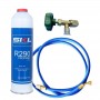 1 Botella Gas Refrigerante R290 + Manguera + Valvula 370Gr Propano