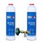 2 Botellas Gas Refrigerante R290 + Valvula 370Gr Propano