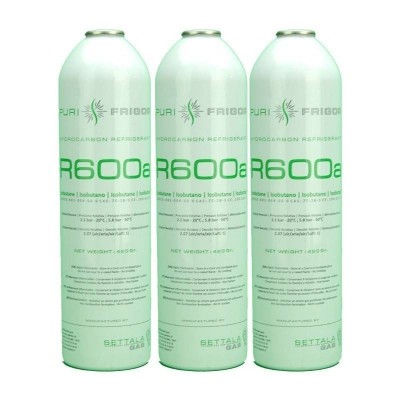 3 Botellas Gas Refrigerante R600 420Gr Isobutano