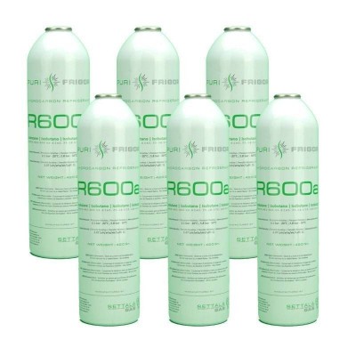 6 Botellas Gas Refrigerante R600 420Gr Isobutano