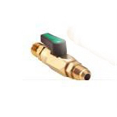 Conector Valvula Bola 1/4 M 1/4 M sae Gas Refrigerante