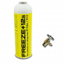 1 Botella Gas Ecologico Refrigerante Freeze +12a 420Gr + Valvula Organico Sustituto R12, R134A